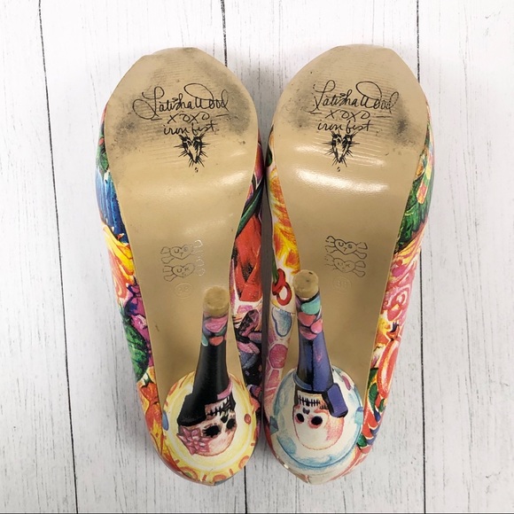 CLEARANCE Latisha Wood Just Fab Sweets For My Sweet Candy High Heels Size 7 - Picture 15 of 16